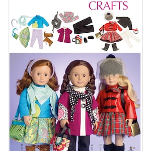 McCall's Crafts M7006- Ropa para Muñeca de 18" y Accesorios Patrón de Costura