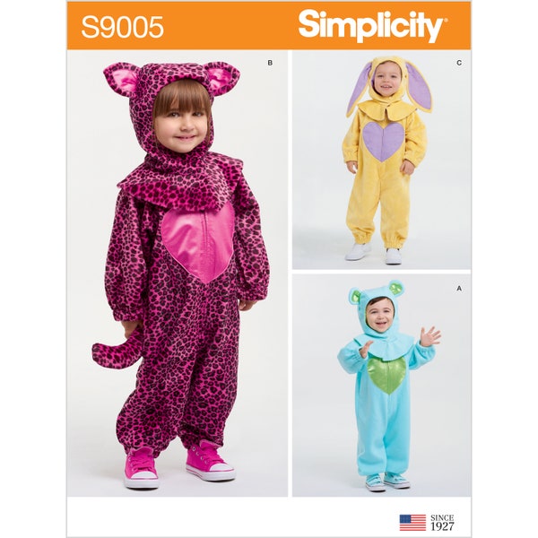 Simplicity 9005 Toddlers' Costumes - Size 1/2, 1, 2, 3, 4