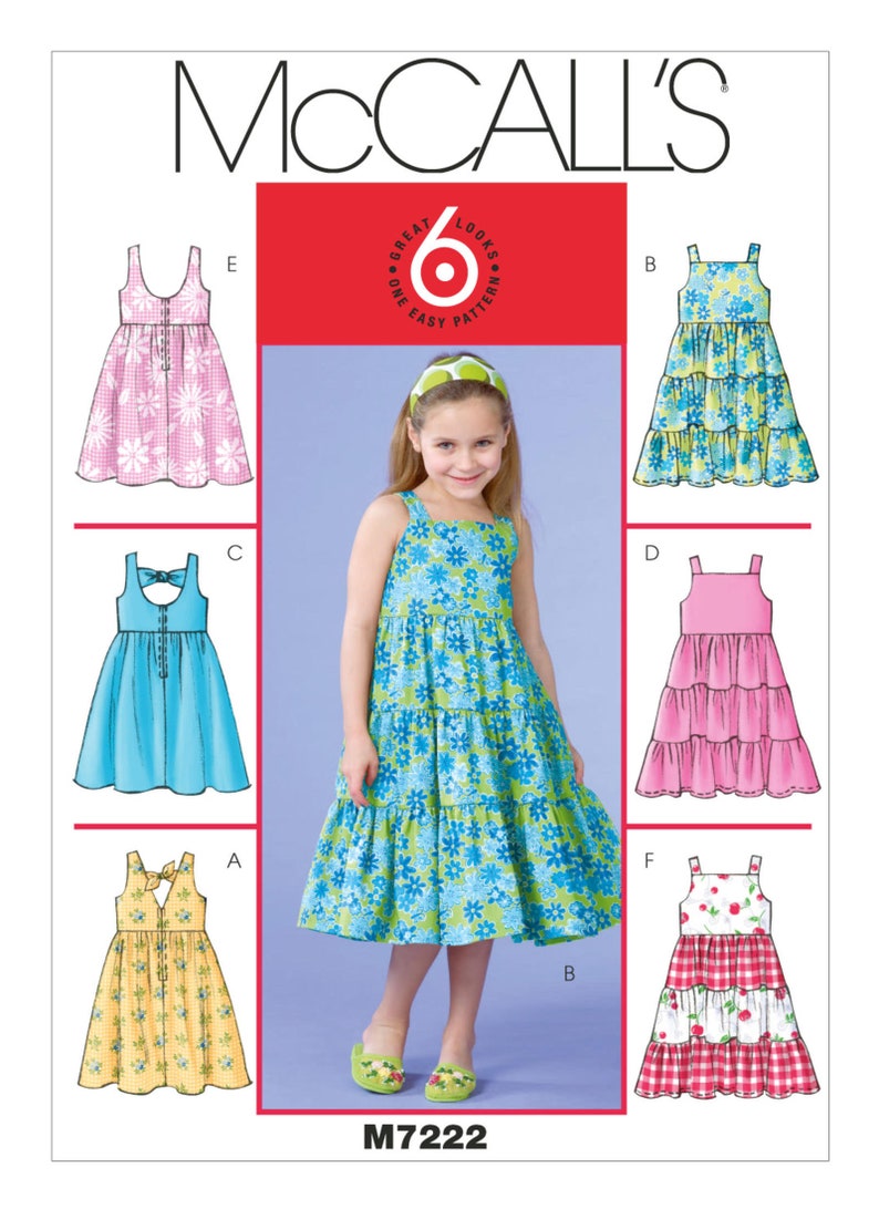 McCalls Patterns M7146 Childrens//Girls//18 Dolls Dresses Sewing Template 6-7-8 CL