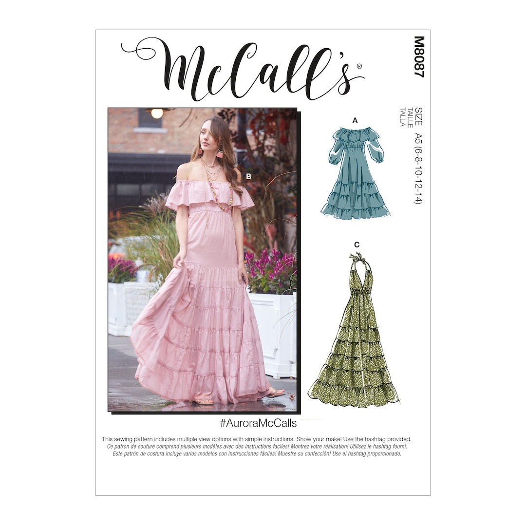 McCall Pattern M8034-A5 Sewing Pattern For Women's Dresses | Sizes 6, 8, 10, 12 - View #10