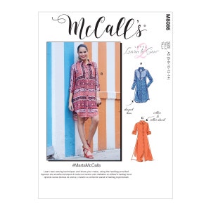 McCall's M8086 Misses' Dresses Sewing Pattern - Size 6-8-10-12-14