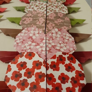 Origami de corazón de San Valentín de 6 piezas