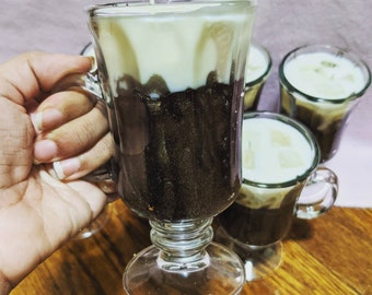 Handmade Iced Coffee Drink Inspired Gel and Soy Wax Candle