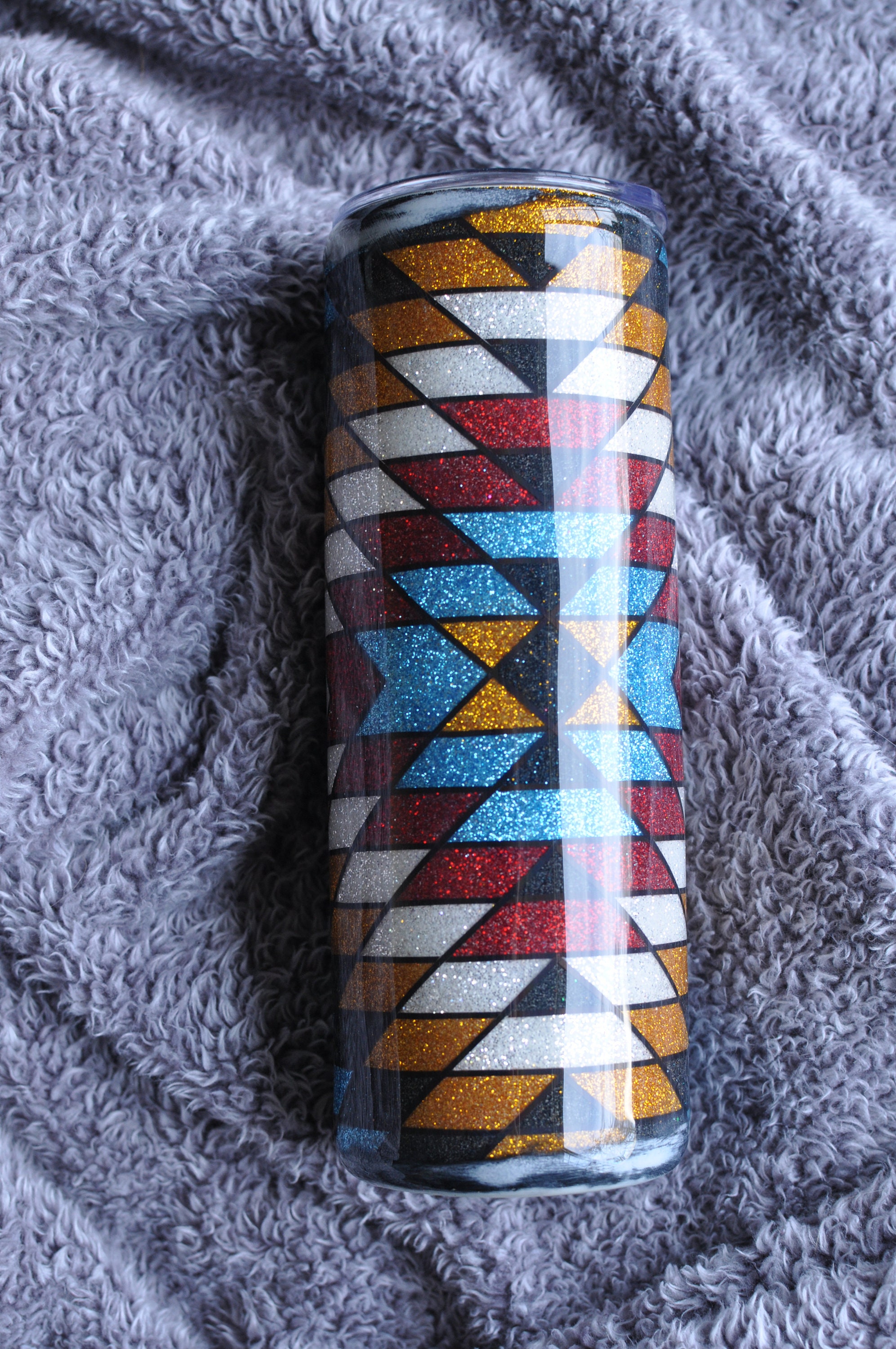 Pendleton Patterned 20oz Stainless Steel Hot/Cold Tumbler Set (Blue & Gray)