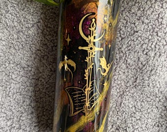 Fantasy Dragon Glitter Epoxy Tumbler