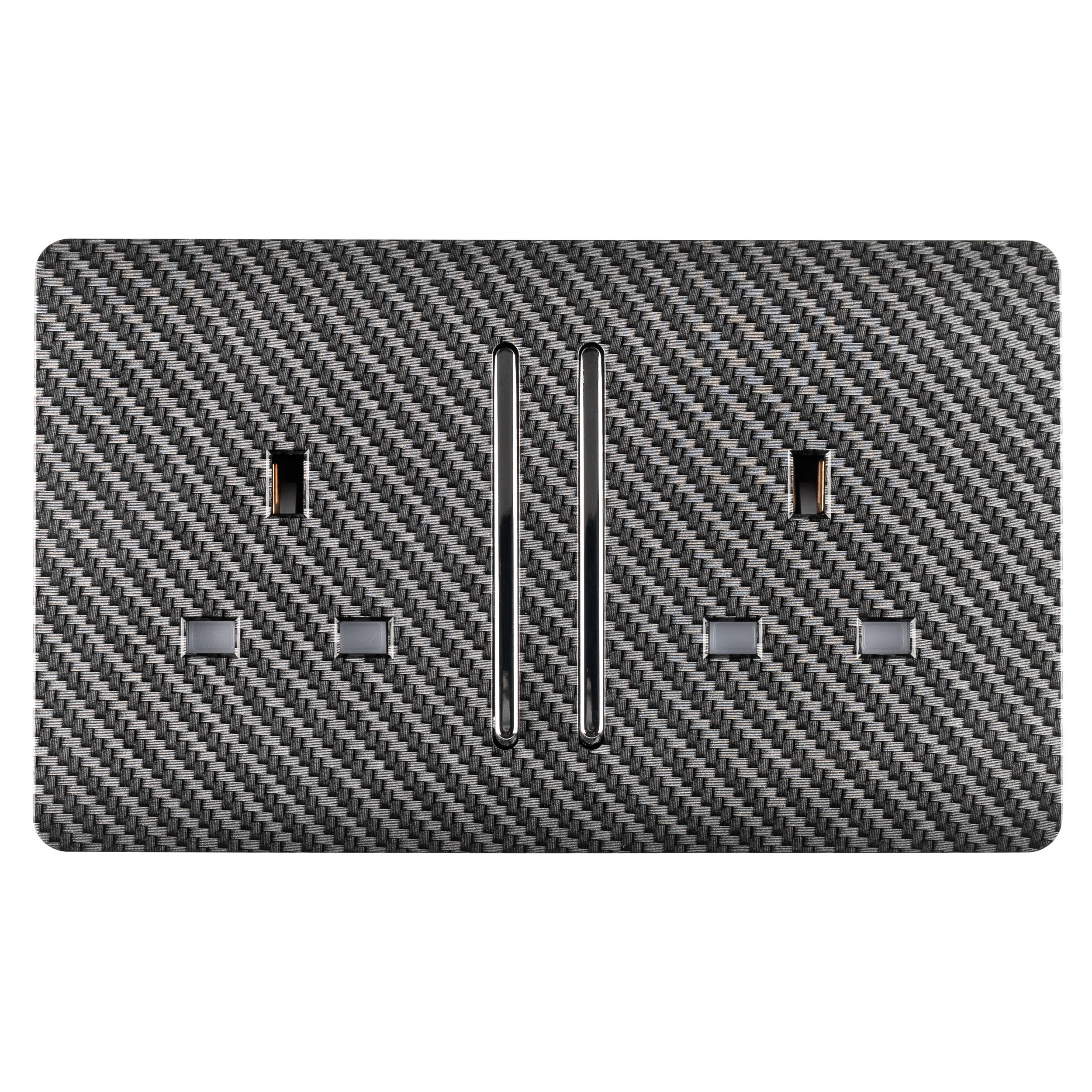 Fancy Socket Trendi 2 Gang 13 Amp Indoor Screwless Modern Designer Decorative Plug ...