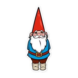 Sticker David de kabouter Stickers zonder luchtbellen- Moon Flower Studio David the Gnome door Wil Huygen