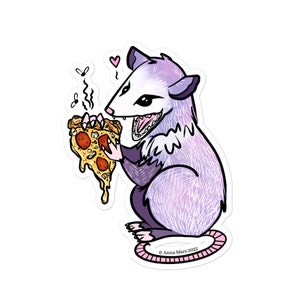 Adesivos Pizza Possum sem bolhas - Moon Flower Studio