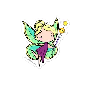 Prosperity Fairy - Moon Flower Studio Fairy Sticker - Stickers zonder luchtbellen