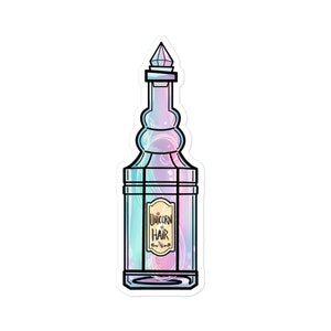 Unicorn Hair Magic Ingredient Potion Bottle Bubble-free stickers- Moon Flower Studio Potion Bottle Series Aura Rainbow Pastel Unicorn Hair