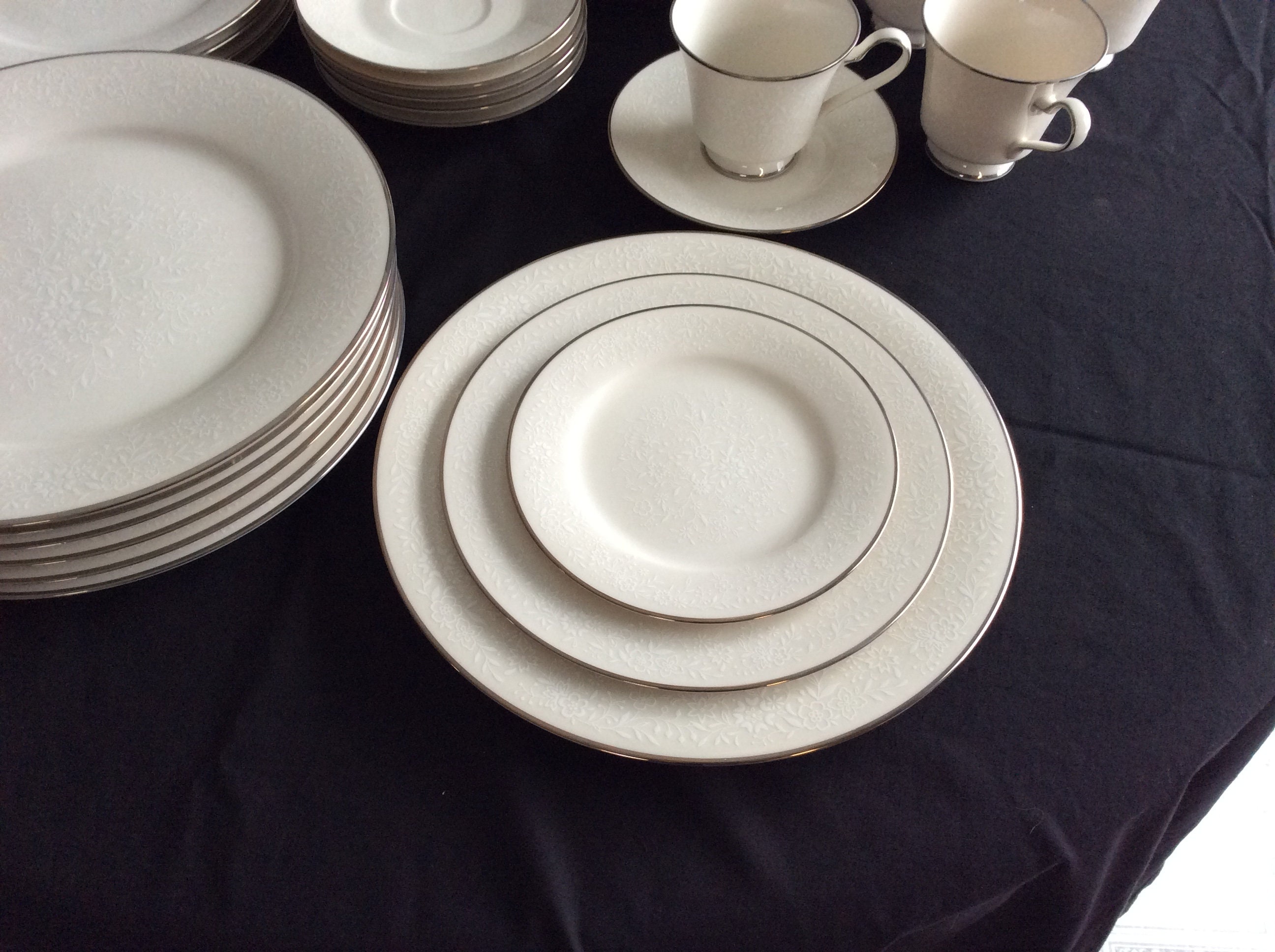 Vintage Noritake Ivory Affection China 7192 Setting for 5 Plus Extras