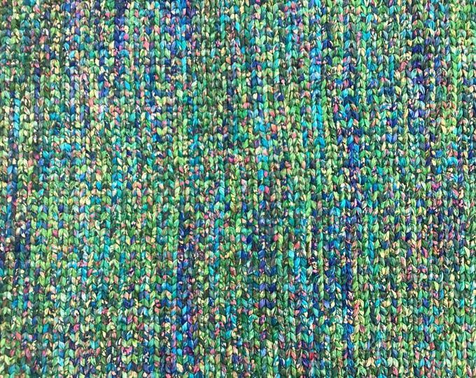 Woven/Twined Greens Blues Purples Throw Rug-Reversible - Washable 46"x25” READY TO SHIP