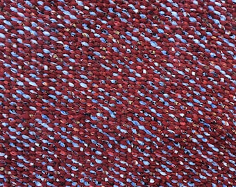Red Twined Rug 23.5” x 36” Ready to Ship. Reversible Machine Washable Handwoven cotton