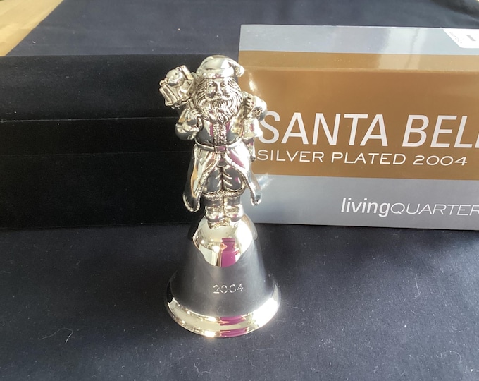 Living Quarters Silver Plated Santa Bell 2004