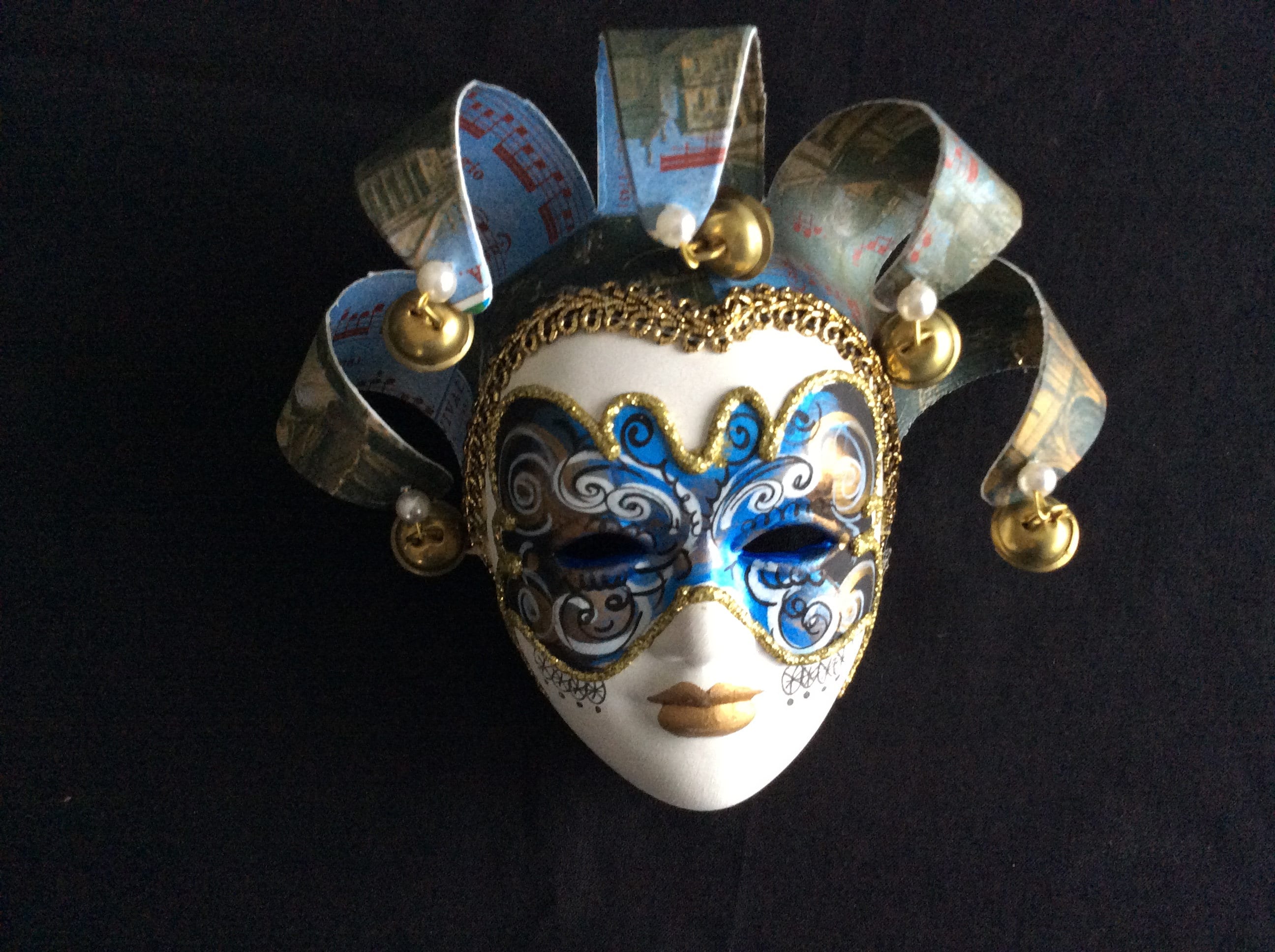 vintage ceramic mardi gras mask