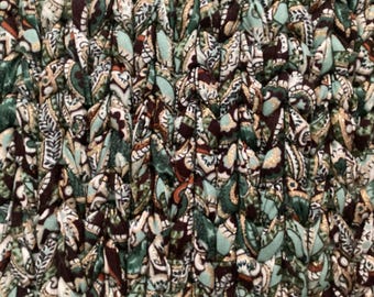 Brown & Green Twined Throw Rug-Reversible- Lays Flat - Washable 36"x24”