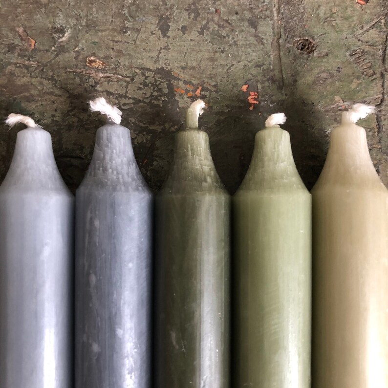 Cute Coloured Candles // Set of 14 Candles // Scandi Candles Etsy UK