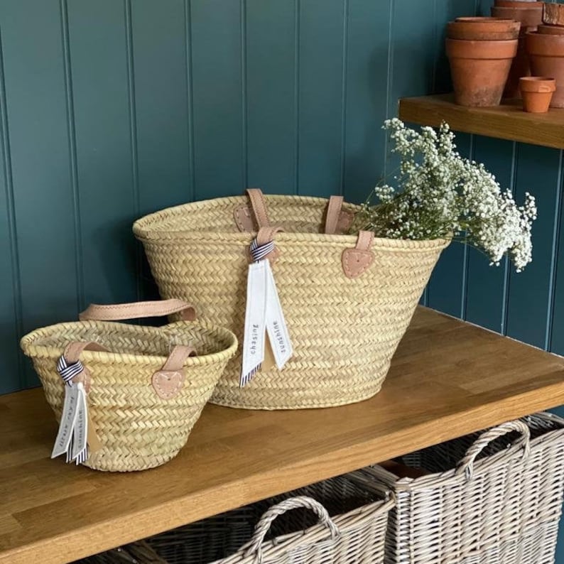 The Amelie Market Basket / Hand Woven Basket Etsy