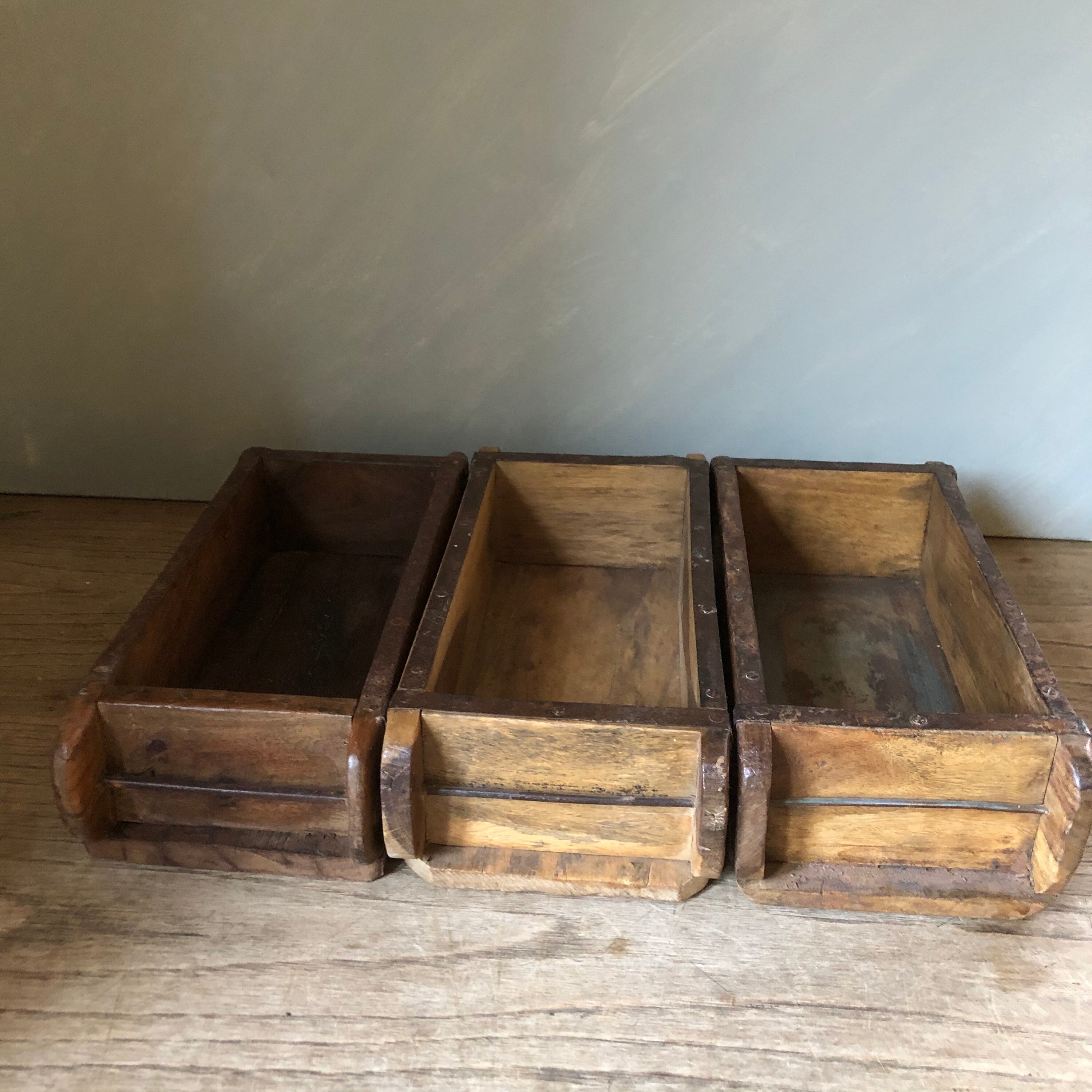 Molde de ladrillo vintage / Caja de almacenamiento de madera / | Etsy