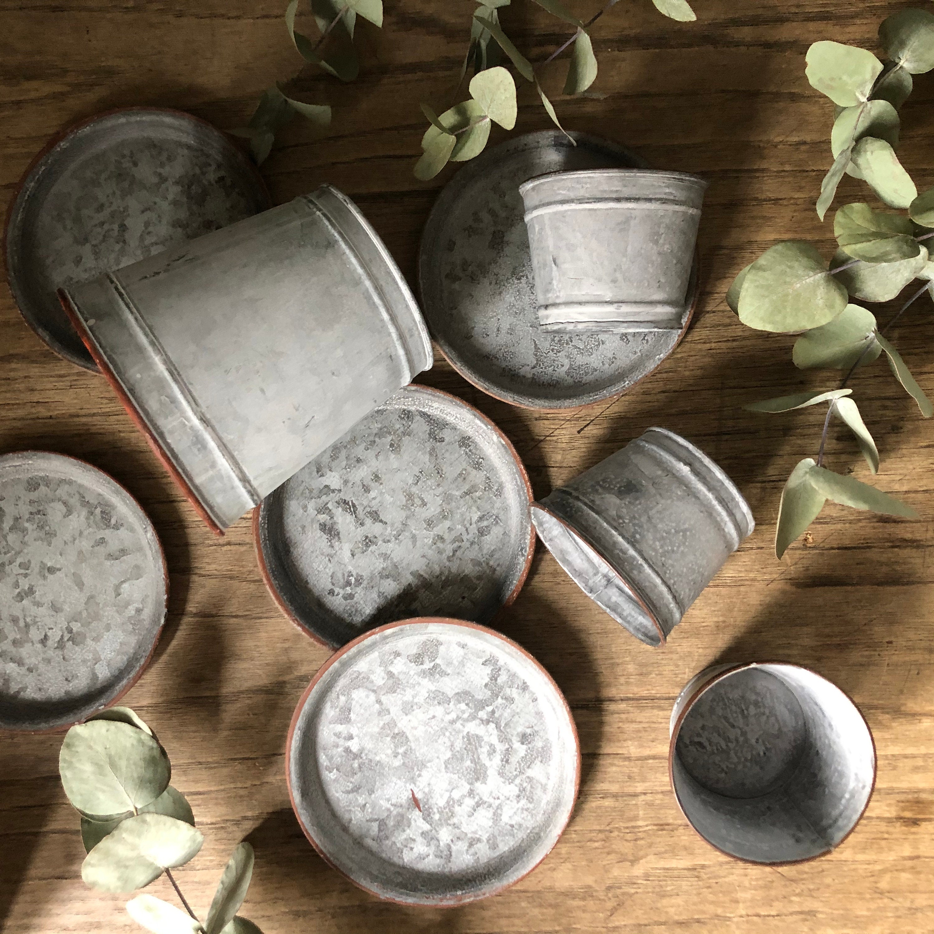 Mini Zinc Pots / Metal Votive Pots / Mini Plant Holder / Etsy UK