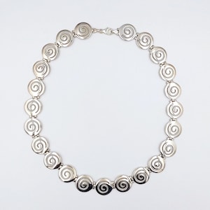 Spiral Necklace, Silver necklace, Greek Jewellery, Circle of Life, Spiral Design