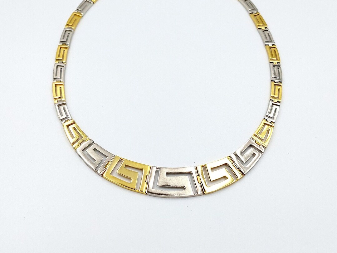 Aria Greek Key Gold Necklace – Holland House Goods
