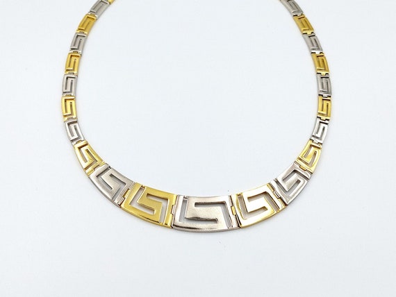 Gold Greek Key Necklace GMN8 – Samourakis Jewelry