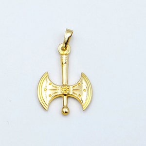 Gold Double Axe Pendant, Minoan Double Axe, Greek Jewelry, Solid Gold 14k