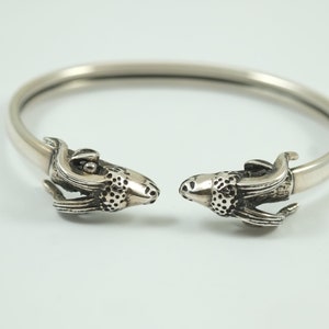 Silver Ram Bracelet, Rams Head Bracelet, Sterling Silver, Greek Jewellery, Cuff Bracelet