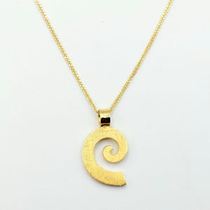 Gold Spiral Pendant, Circle of Life Pendant, Solid gold 14k, Greek Jewelry