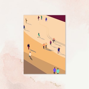 Strolling Around Print - Postcard illustration