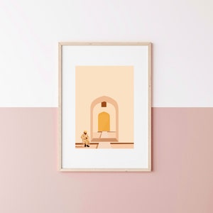 Sitting around print - Postcard illustration