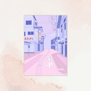 Japanese Streets Print - A6 or A5 illustration