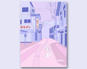 Japanese Streets Prints - Poster Illustration