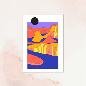 Canyons Print - Ilustracja pocztówkowa
