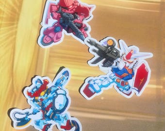 Gundam Vinyl Stickers RX, Zaku, G Quuuuuux