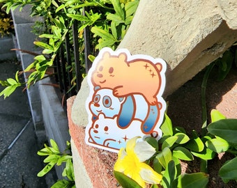 Bare Bear Pile sticker