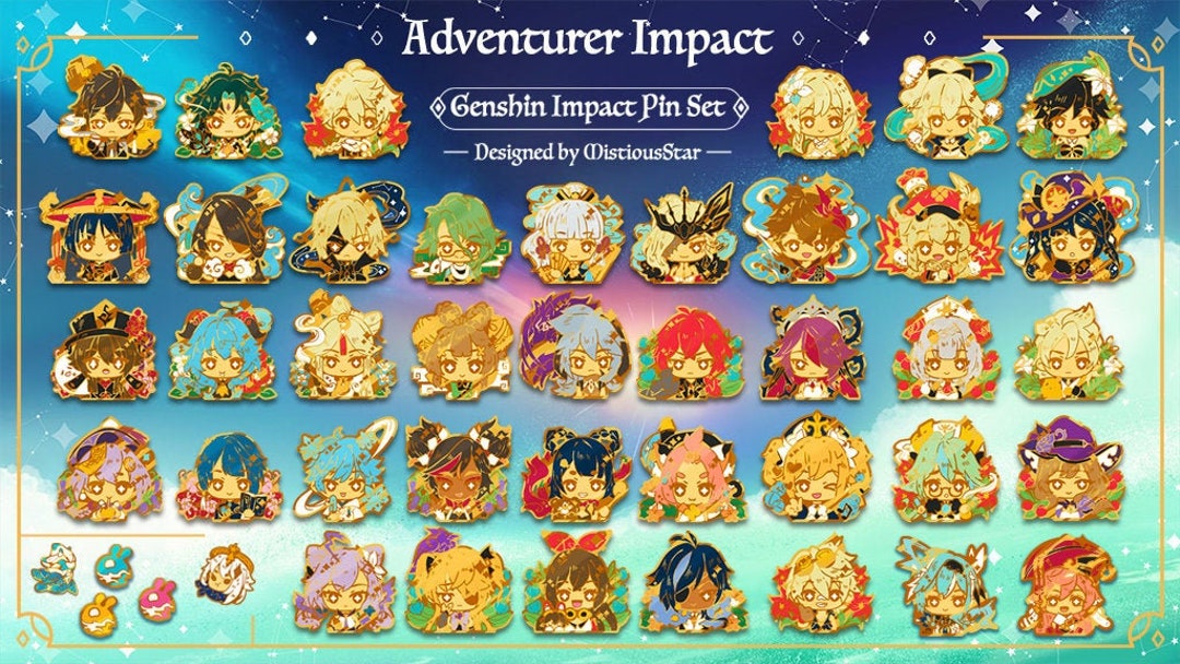 Genshin Impact Hard Enamel Pins - Etsy Singapore