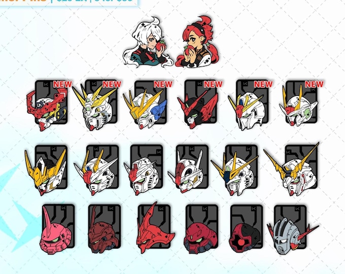 Featured listing image: NEW Gundam V2.0 Enamel Pins