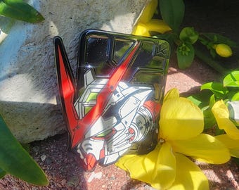 NUEVO cenicero con pines esmaltados Gundam V3.0, Vidar, MaraSai, Hi Nu