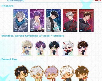 Carteles de LADS Zayne Xavier Rafayel Sylus Caleb