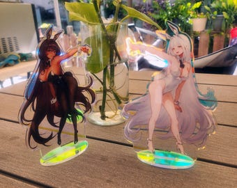 NEW NIKKE Blanc and Noir holographic Acrylic Stands