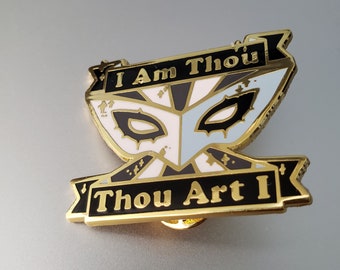 Mask of True Self Enamel Pin