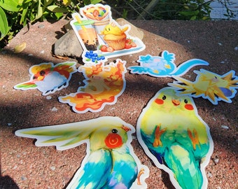 Flocks of a Feather Bird stickers