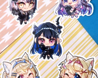 NEW Holo Advent Vinyl Stickers Ravencroft Shiori Bijou Fuwamoco Fuwawa Mococo