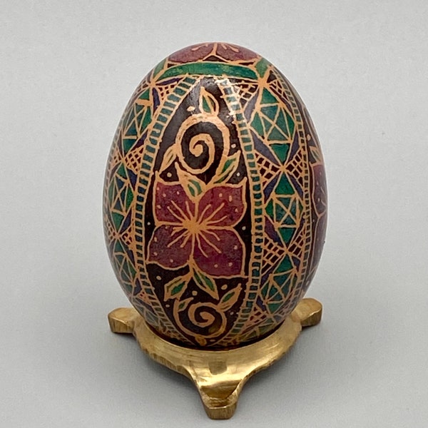 Pysanky Egg - Ribbons & Blossoms