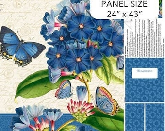Something Blue DP25085-11 cream multi bag panel by Tina Higgins for Northcott