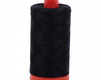 Aurifil Mako Cotton thread solid A1050-2692 black 50wt. 1422 yards