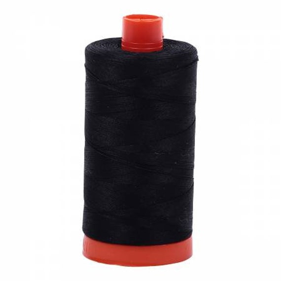 Aurifil Mako Cotton thread solid A1050-2692 black 50wt. 1422 yards