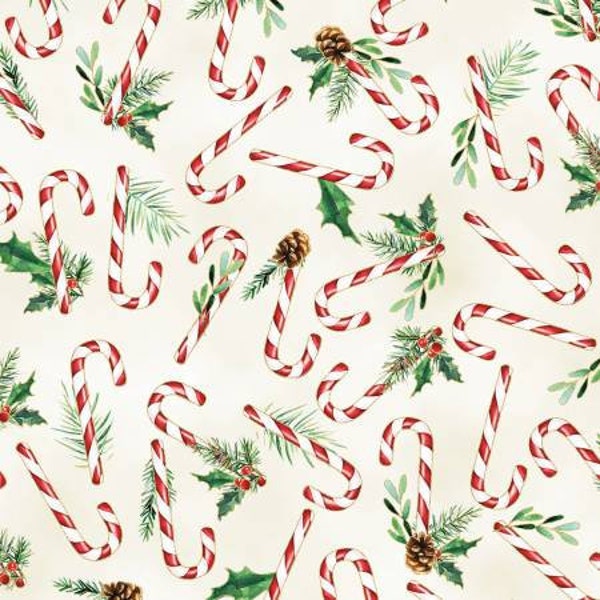 Holiday Sweets U4993H-33G cream/gold metallic  for Hoffman Fabrics